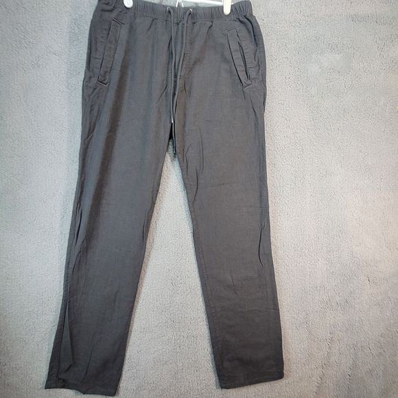 James Perse Relaxed Pants Gray Drawstring 30x29 Cotton Casual Chino Mens Size 1 - Picture 1 of 11